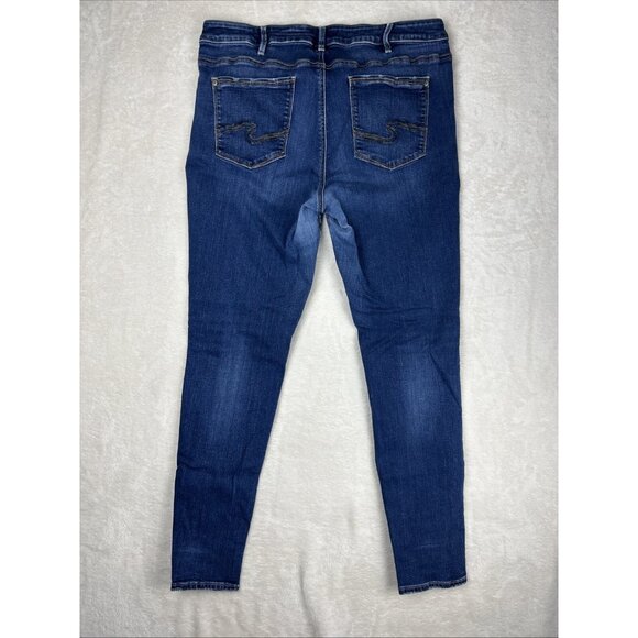 Silver Jeans Avery Super Skinny Womens Size 18 / 31L Blue Medium - Picture 10 of 12